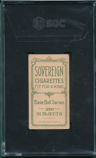 1909-1911 T206 Griffith, Portrait, Sovereign Cigarettes SGC 4