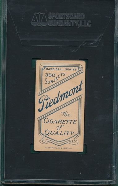 1909-1911 T206 Bransfield Piedmont Cigarettes SGC 55