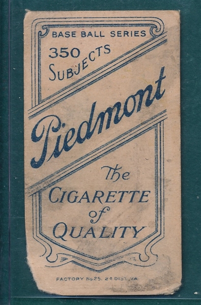 1909-1911 T206 Dorner Piedmont Cigarettes *Dopner*