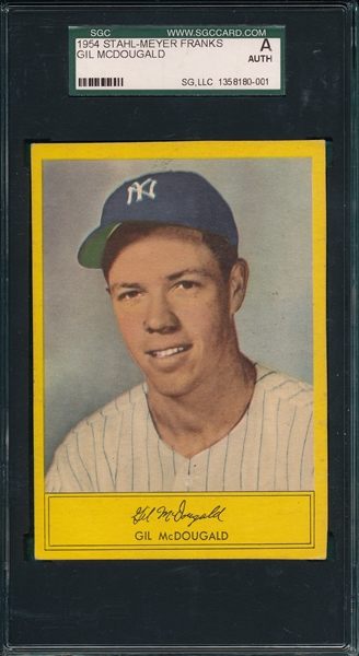 1954 Stahl-Meyer Franks Gil McDougald SGC Authentic