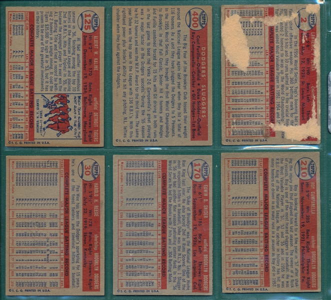 1957 Topps Baseball Near Set (384/404)