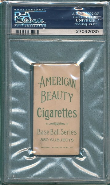 1909-1911 T206 Conroy, Bat, American Beauty Cigarettes PSA 3.5