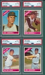 1966 Topps Lot of (4) W/ #235 Cardwell PSA 8