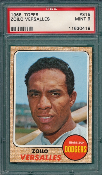 1968 Topps #315 Zoilo Versalles PSA 9
