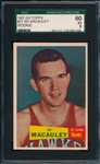 1957 Topps Basketball #27 Ed McCauley SGC 60 *Rookie*