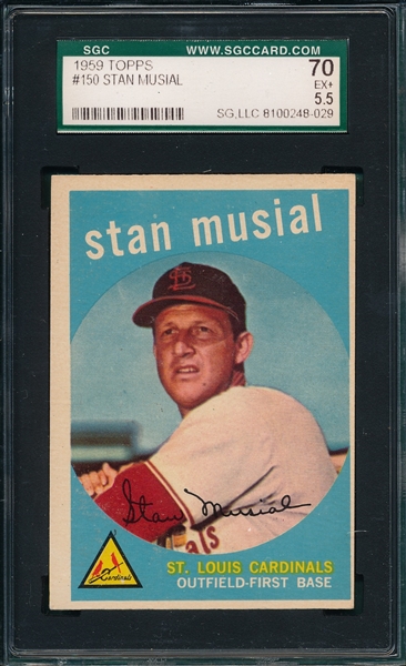 1959 Topps #150 Stan Musial SGC 70