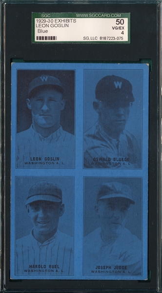 1929-30 Exhibits Four-On-One W/ Goslin SGC 50 *Blue*