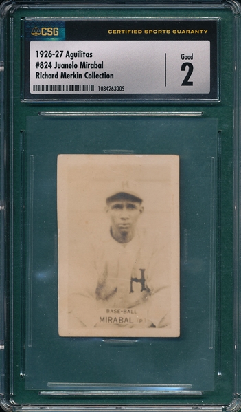 1926-27 Aguilitas #824 Juanelo Mirabal CSG 2