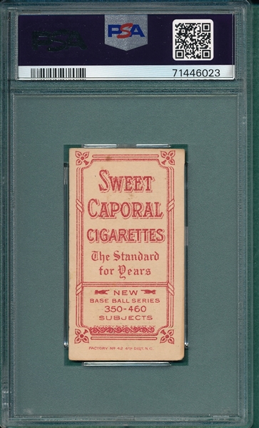 1909-1911 T206 Street, Catching, Sweet Caporal Cigarettes, PSA 2
