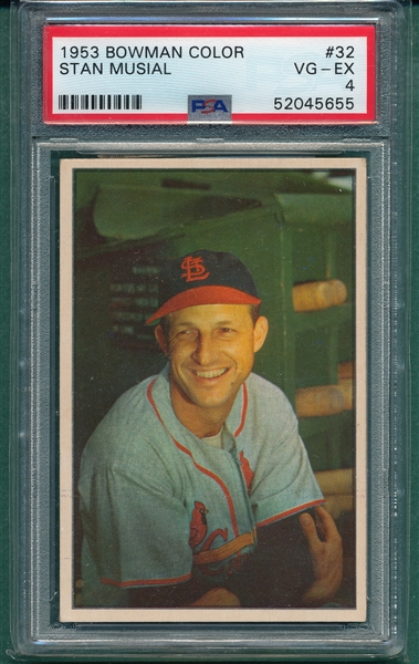 1953 Bowman Color #32 Stan Musial PSA 4