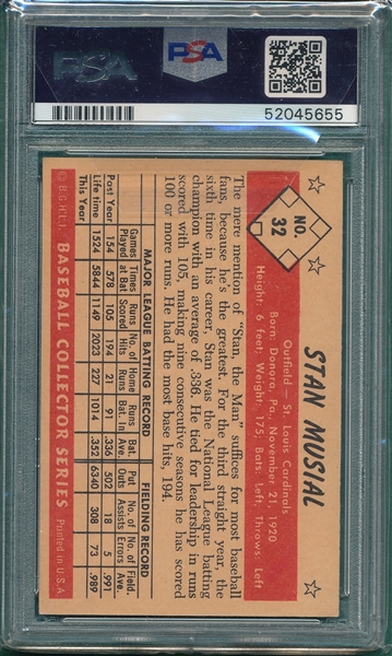 1953 Bowman Color #32 Stan Musial PSA 4