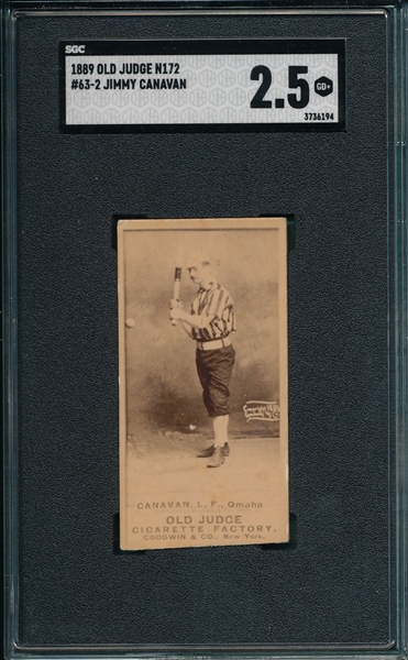 1889 N172 #63-2 Jimmy Canavan SGC 2.5