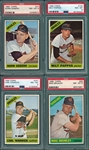 1966 Topps Lot of (4) W/ #14 Siebern PSA 8