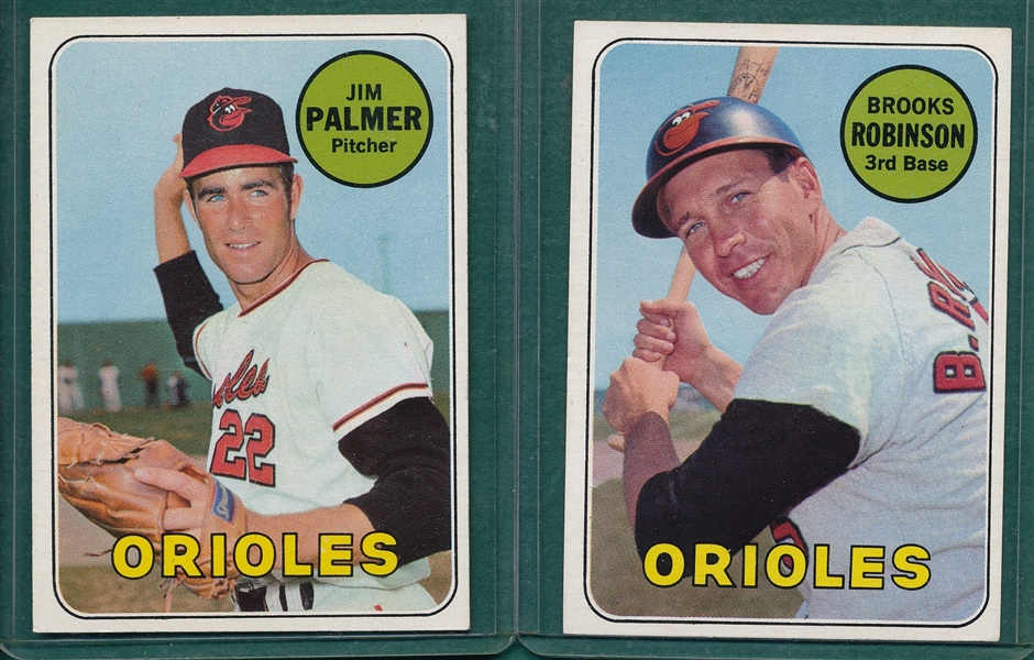 1969 Topps #550 Brooks Robinson & #573 Palmer, Lot of (2)