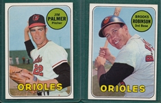 1969 Topps #550 Brooks Robinson & #573 Palmer, Lot of (2)