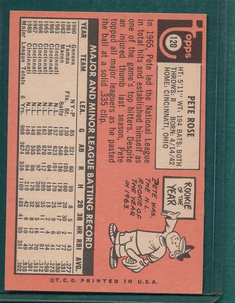 1969 Topps #120 Pete Rose