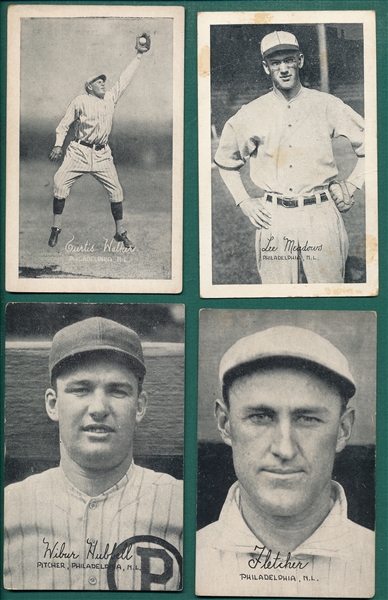 1921 Exhibits Lot of (4) Phillies W/ Fletcher