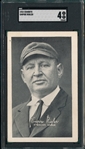 1922 Exhibits Umpire Rigler SGC 4