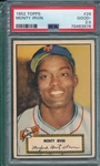 1952 Topps #26 Monty Irvin PSA 2.5