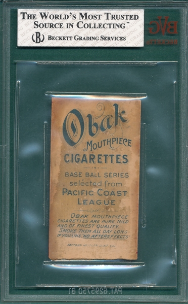 1909 T212-1 Beall Obak Cigarettes BVG 1