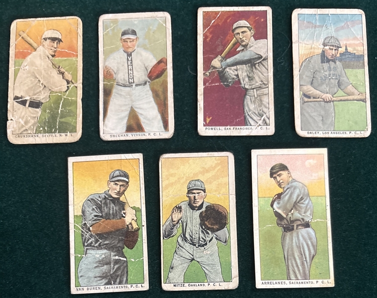 1910 T212-2 Obak Cigarettes Lot of (7) W/ Arrelanes