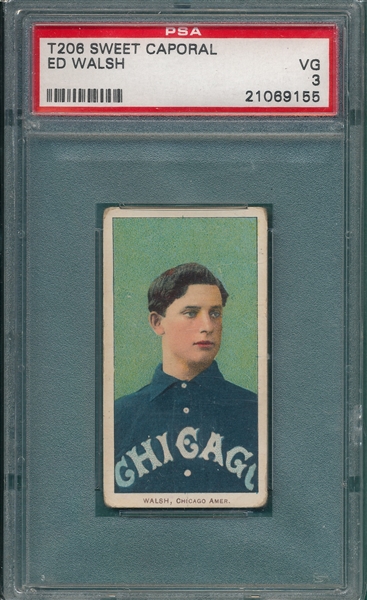 1909-1911 T206 Walsh Sweet Caporal Cigarettes PSA 3
