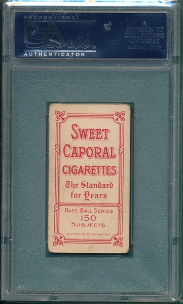1909-1911 T206 Walsh Sweet Caporal Cigarettes PSA 3