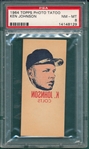1964 Topps Photo Tatoos Ken Johnson PSA 8