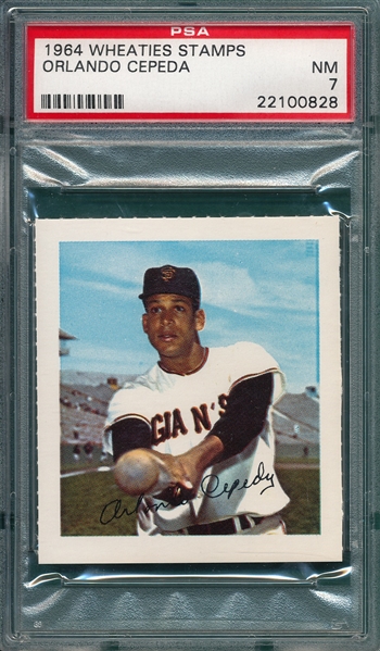 1964 Wheaties Stamps Orlando Cepeda PSA 7