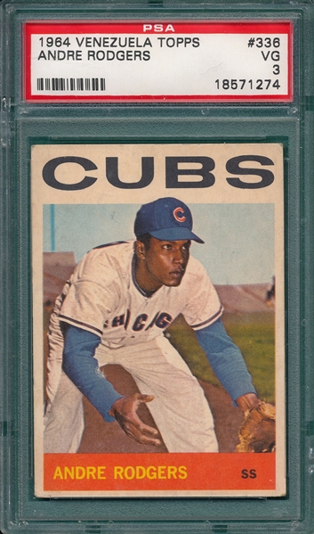 1964 Venezuela Topps #336 Andre Rodgers PSA 3