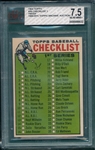 1964 Topps #76 Checklist 1st Series BVG 7.5 *Proof*