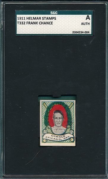 1911 T332 Chance Helmar Stamps SGC Authentic 