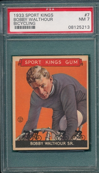 1933 Sports Kings #7 Bobby Walthour SR. PSA 7