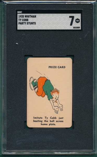 1935 Whitman Party Stunts, Ty Cobb, SGC 7