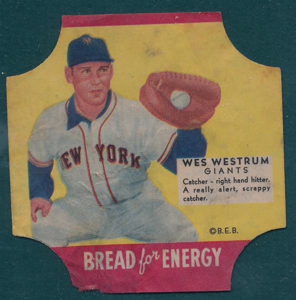 1952 Bread For Energy Wes Westrum