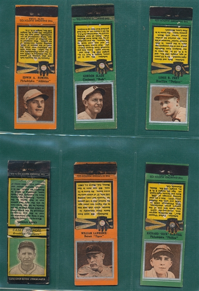 1934 Diamond Matchbooks Lot of (108) W/ (7) HOFers