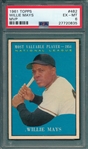 1961 Topps #482 Willie Mays, MVP, PSA 6