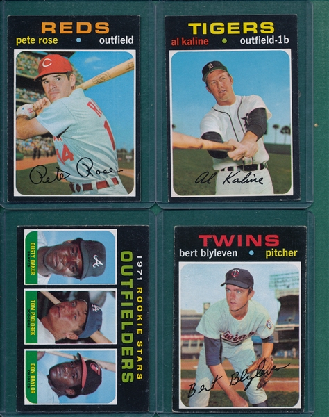 1971 Topps Lot of (4) W/ Rose