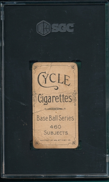 1909-1911 T206 Bell, Follow Through, Cycle Cigarettes SGC 1 *460 Series* *Pop 3*
