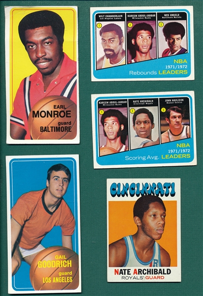 1969-82 Topps Basketball Lot of (280) W/ 1969 Oscar Robertson