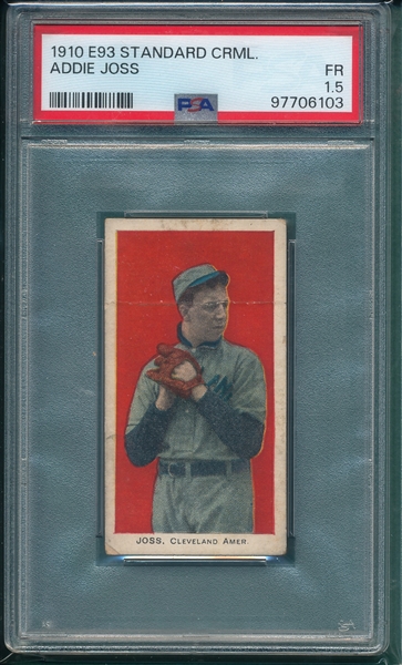 1910 E93 Addie Joss Standard Caramel Co. PSA 1.5