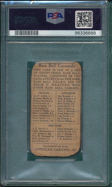 1909 E91-B Mordecai Brown American Caramel Co. PSA Authentic