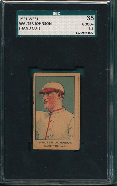 1920 W551 Walter Johnson SGC 35