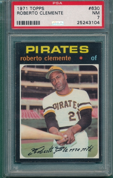 1971 Topps #400 Bob Clemente PSA 7