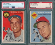 1954 Topps #041 Jones & #193 Hopp, Lot of (2) PSA 5