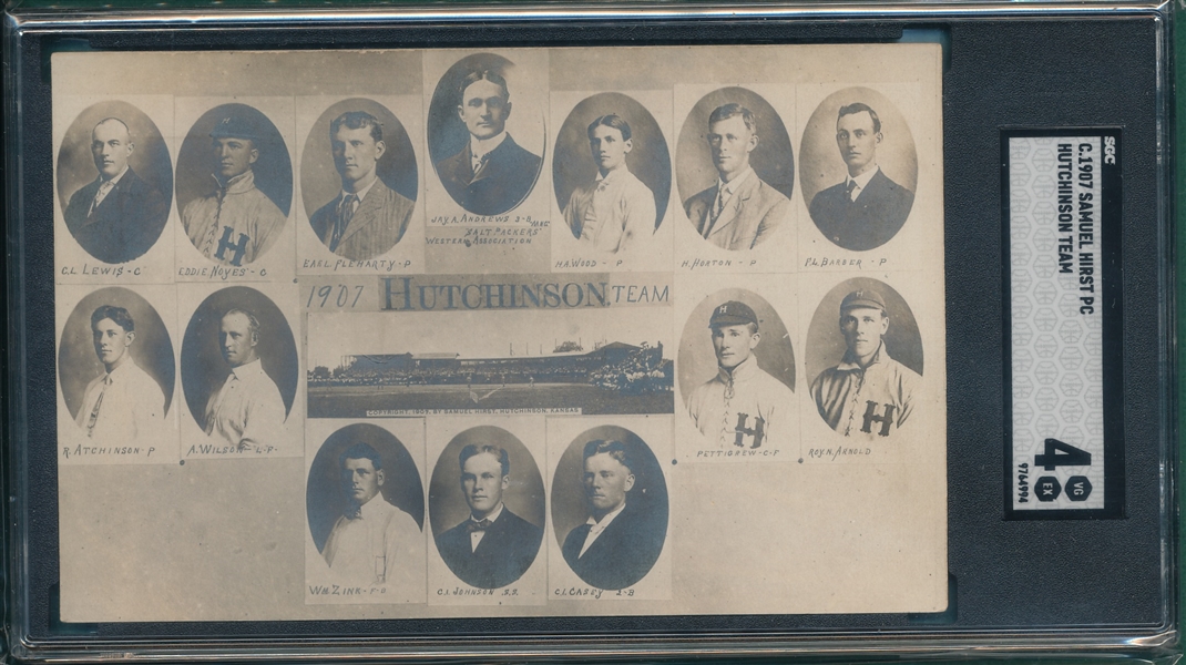 1907 Samuel Hurst PC, Hutchinson Team, SGC 4 W/ Joe Wood