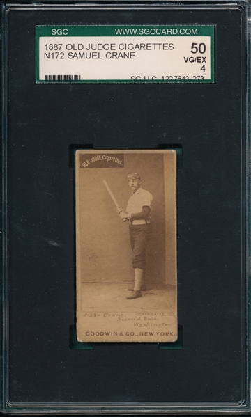 1887 N172 97-1 Samuel Crane Old Judge Cigarettes SGC 50