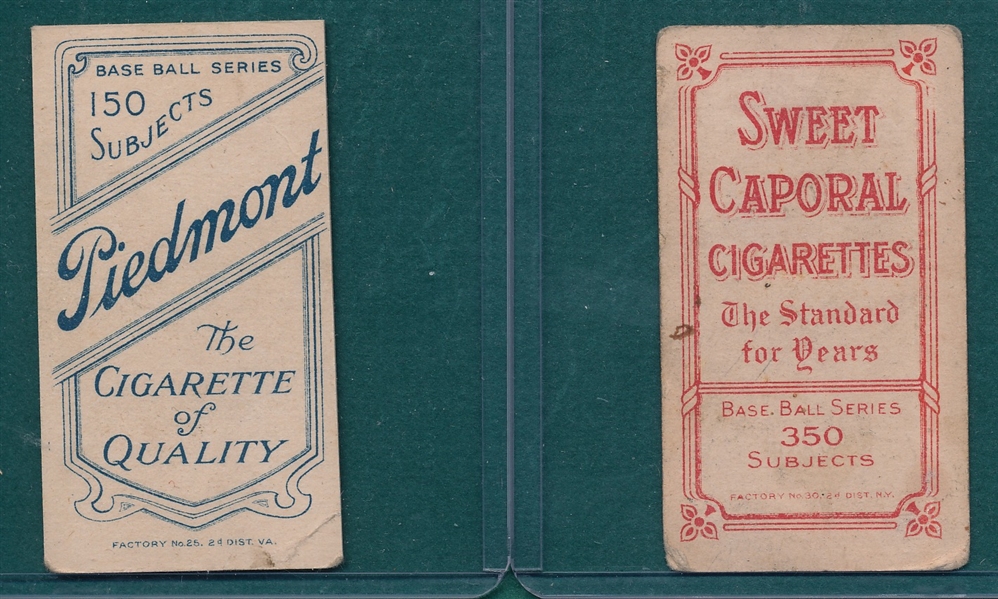 1909-1911 T206 Hartsel & Brown, Chicago, Lot of (2)
