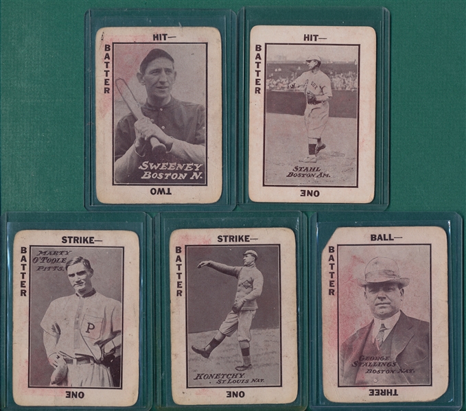 1913 National Game & Tom Barker, Lot of (5)