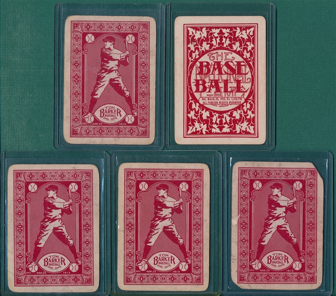 1913 National Game & Tom Barker, Lot of (5)